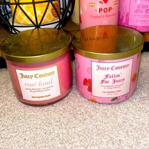 Juicy Couture Candle Bundle Rose Land And Fallin For Juicy